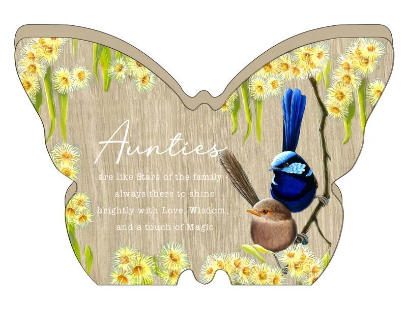 Nature's Grace Butterfly Plaque - Aunty