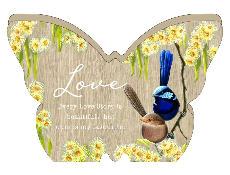 Nature's Grace Butterfly Plaque - Love