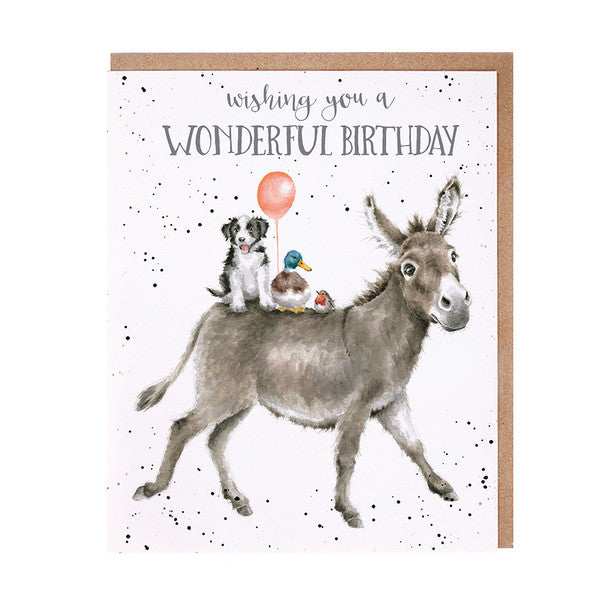 Wrendale Designs Card - Donkey Ride