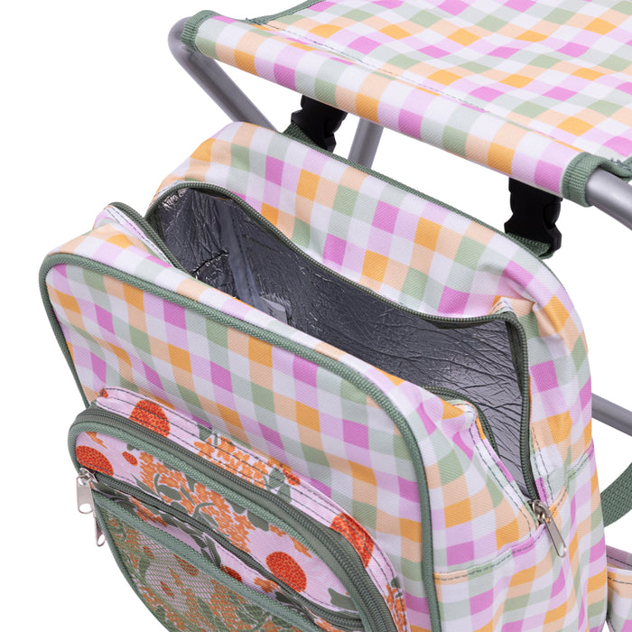 Spring Floral Picnic Cooler Chair