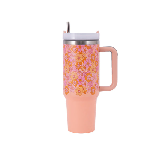 Retro Floral Insulated Tumbler