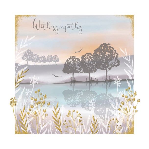 Lake & Trees Sympathy Card