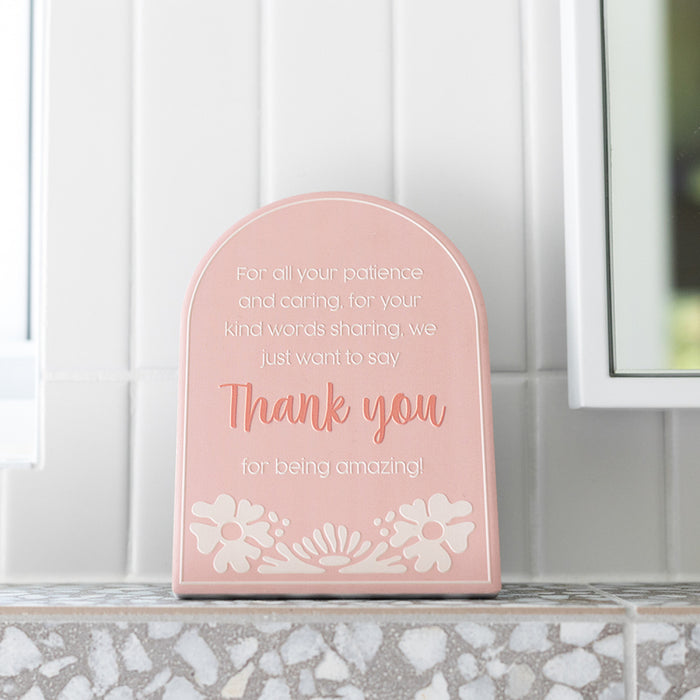 Teacher Sentiment Plaque - Thank You