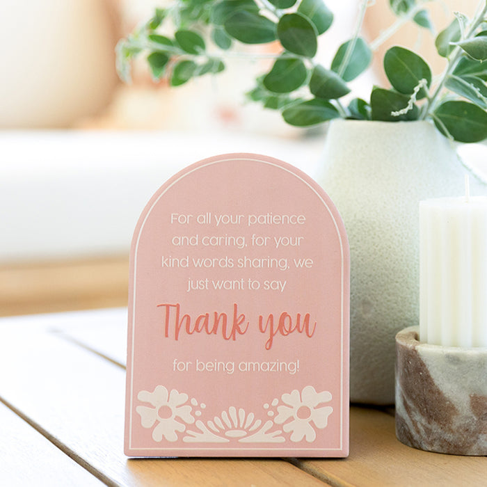 Teacher Sentiment Plaque - Thank You