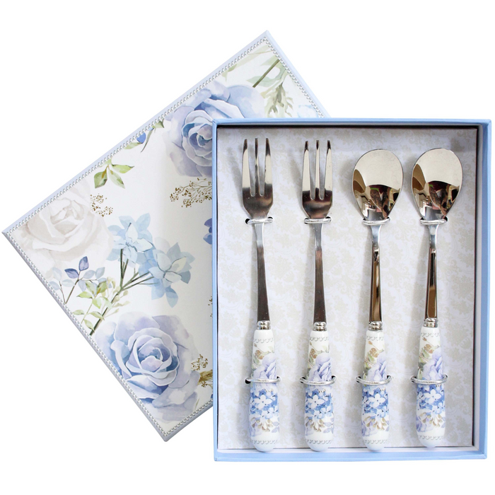 Hydrangea Blooms Spoon/ Fork Set