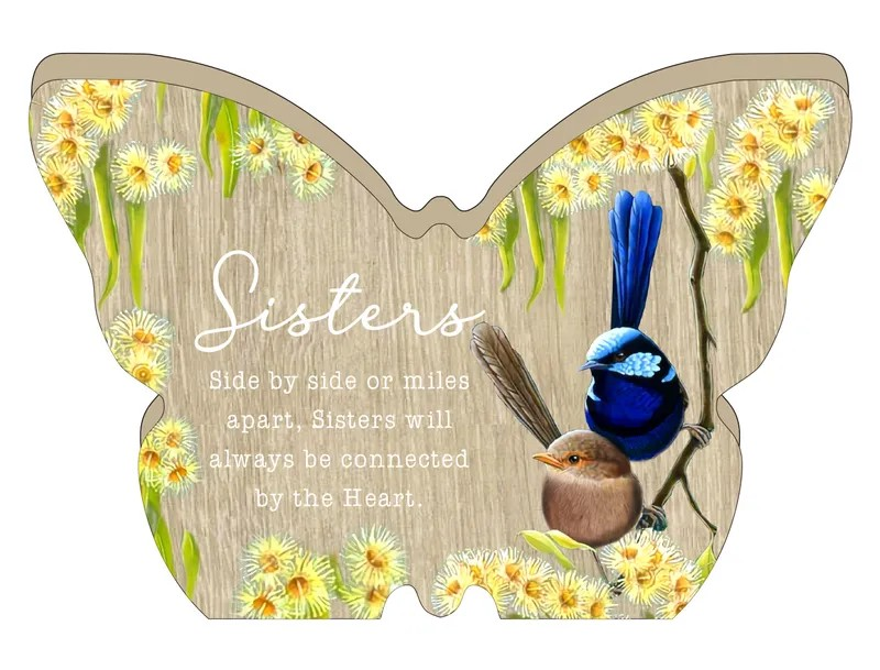 Nature's Grace Butterfly Plaque - Sisters