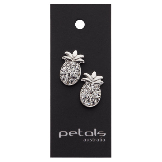 Pineapple earrings deals silver